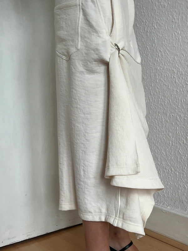 JW Anderson Asymmetric Draped Skirt – Ivory – UK8 / US4 / IT40 / S