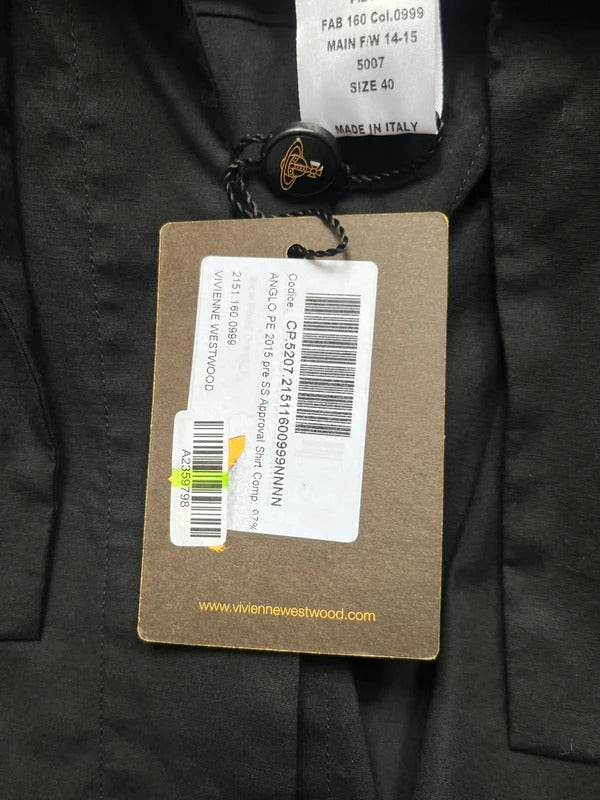 Vivienne Westwood Anglomania Bow Shirt IT40 Black Pussybow Made in Italy