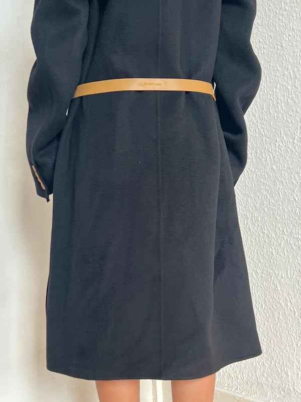 Helmut Lang Cashmere Wool Belted Coat – Black – IT40 / UK8