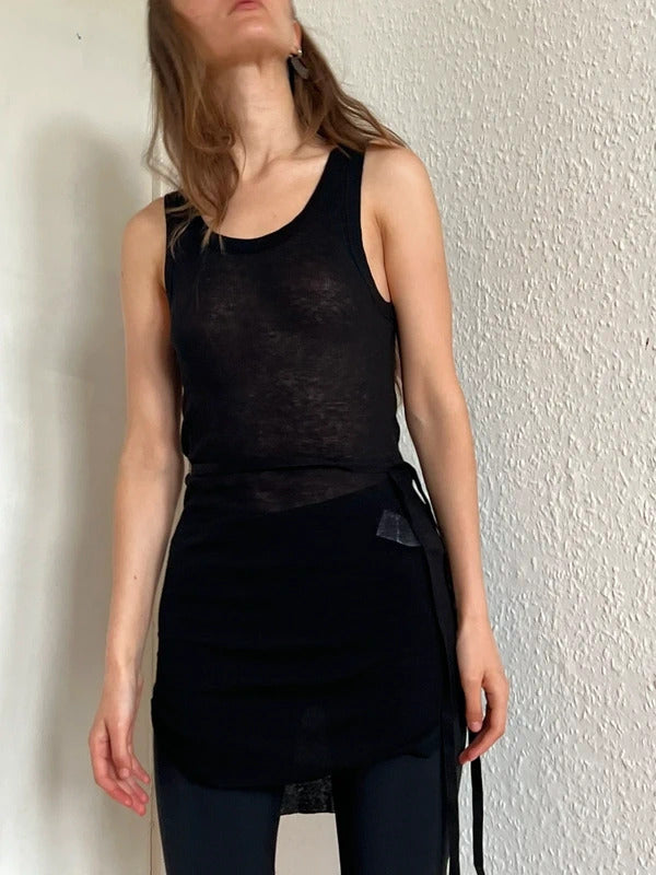 RRP€485 Ann Demeulemeester Tank Top FR36 US4 UK8 S Cashmere Blend Sleeveless