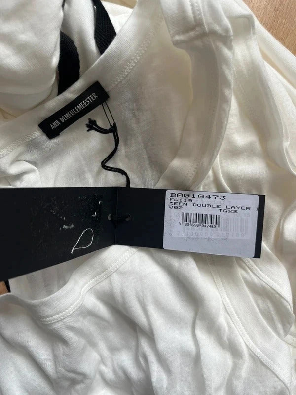 Ann Demeulemeester Leen Double Layer Maxi Dress White FR34 / UK6 XS