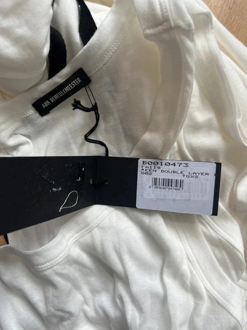 Ann Demeulemeester Leen Double Layer Maxi Dress White FR34 / UK6 XS