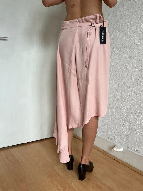 Ann Demeulemeester Asymmetric Midi Skirt FR38 / UK10 / US6 M Pink