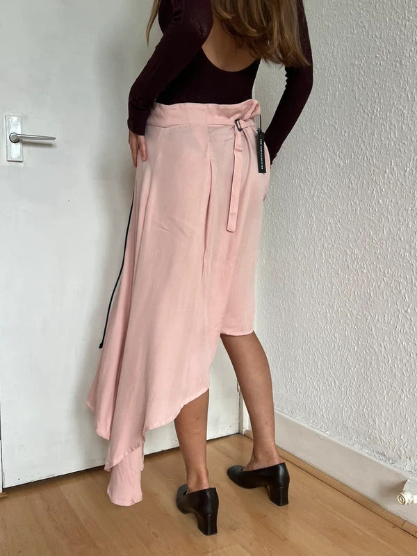 Ann Demeulemeester Asymmetric Midi Skirt FR38 / UK10 / US6 M Pink