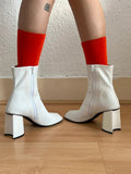 Balenciaga Glove Leather Ankle Boots White (EU37 / UK4 / US7)