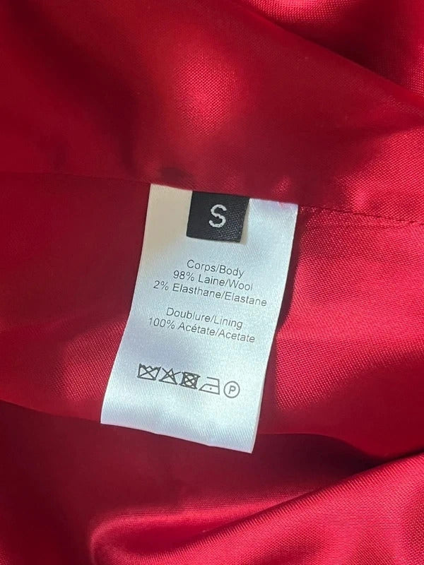Y/Project Red Wool Maxi Side-Slit Skirt – Size S