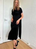 Vivienne Westwood Anglomania Draped Midi Dress Size M Black Made in Italy NWT
