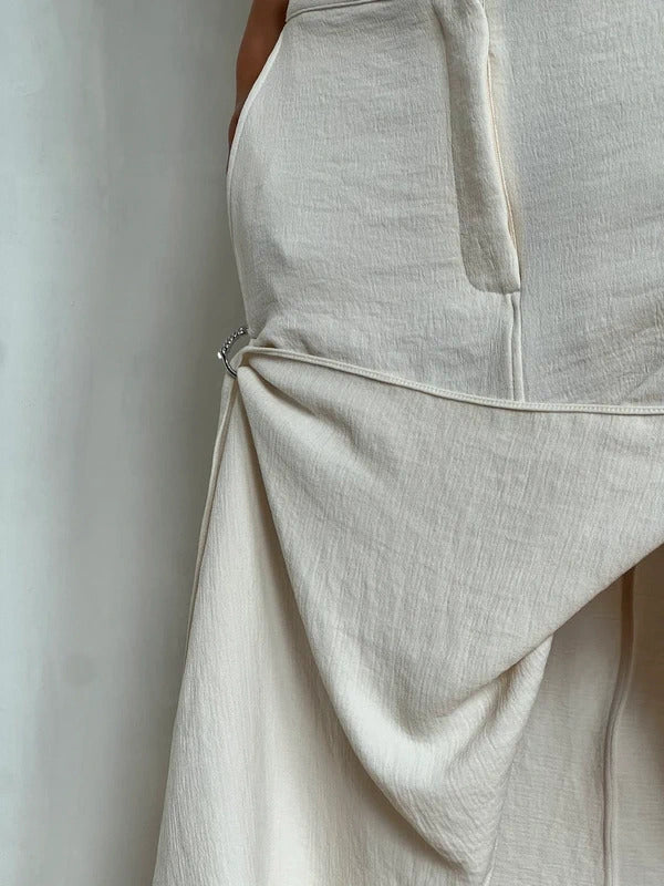 JW Anderson Asymmetric Draped Skirt – Ivory – UK8 / US4 / IT40 / S