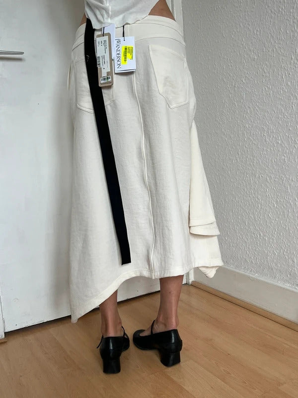 JW Anderson Asymmetric Draped Skirt – Ivory – UK8 / US4 / IT40 / S