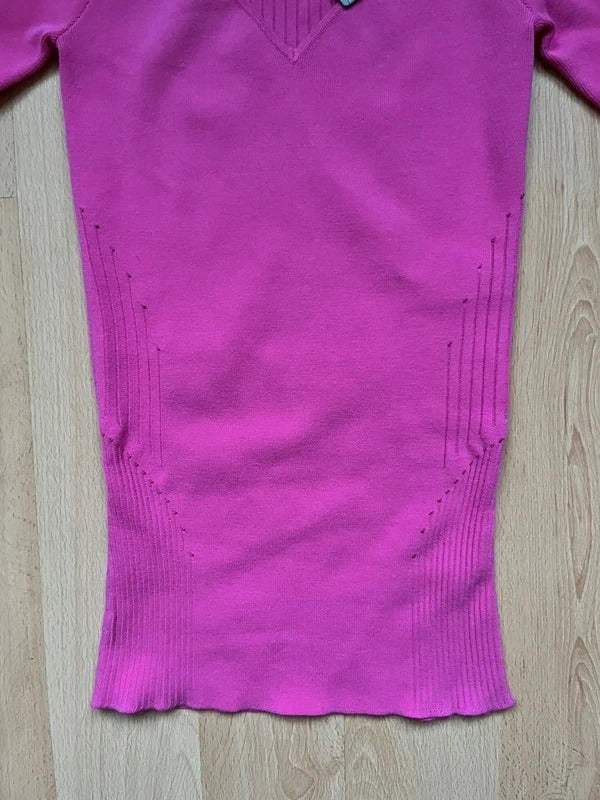 Balenciaga Pink Sweetheart Neck Knit Jumper XS Made in Italy