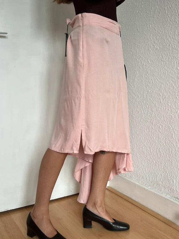 Ann Demeulemeester Asymmetric Midi Skirt FR38 / UK10 / US6 M Pink