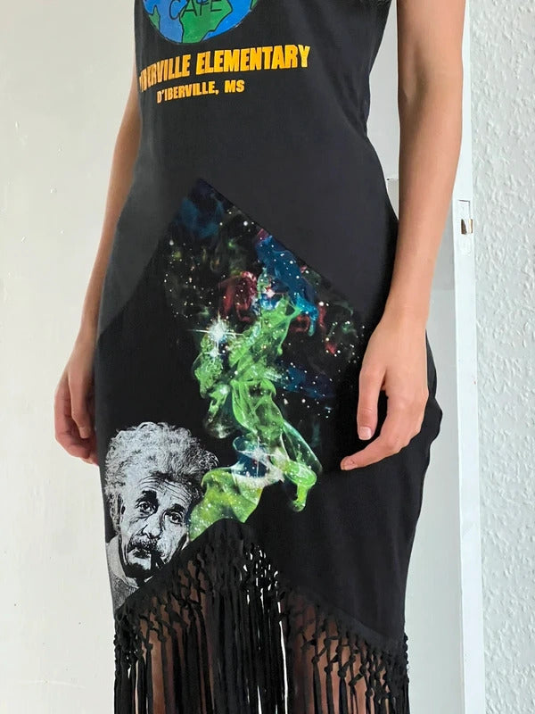 Conner Ives Hudson River School Jersey Midi Dress Size M