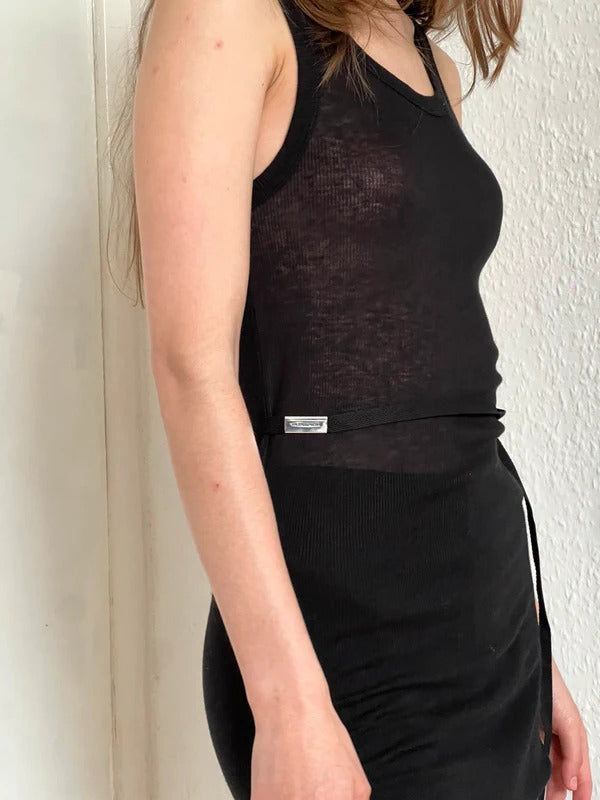 RRP€485 Ann Demeulemeester Tank Top FR36 US4 UK8 S Cashmere Blend Sleeveless