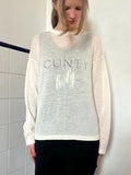Rick Owens Lido Wool Jumper Ivory Sheer Knit Crew Neck Size S Made in Italy