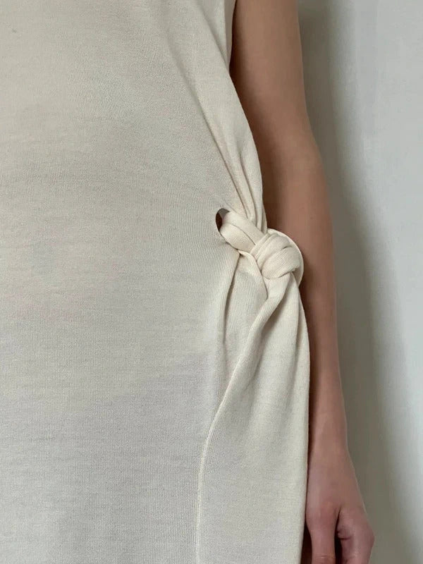 Jil Sander Open Back Wool Maxi Dress FR36 / UK8 Sculptural Knit