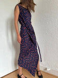 Vivienne Westwood Anglomania Floral Draped Maxi Dress IT40 UK8 S Blue