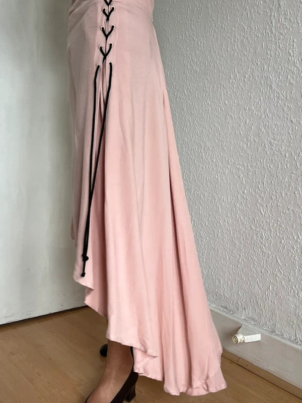 Ann Demeulemeester Asymmetric Midi Skirt FR38 / UK10 / US6 M Pink