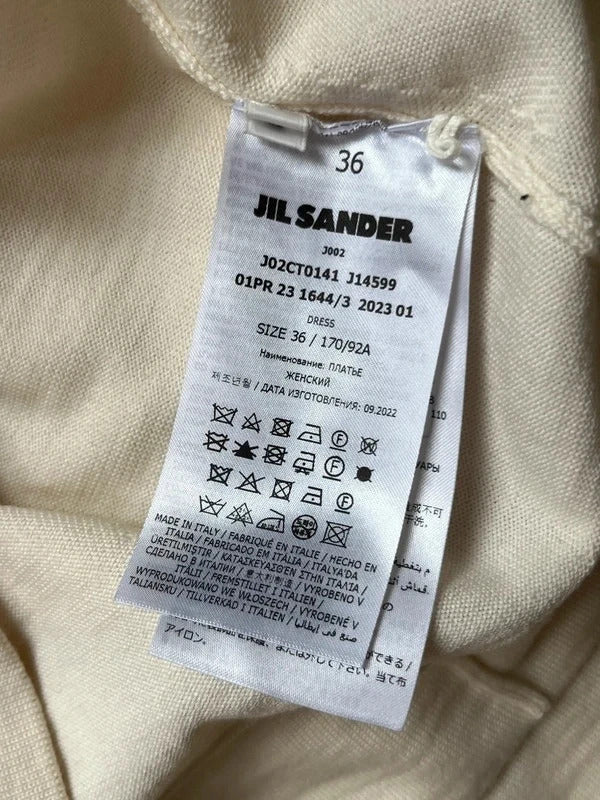 Jil Sander Open Back Wool Maxi Dress FR36 / UK8 Sculptural Knit