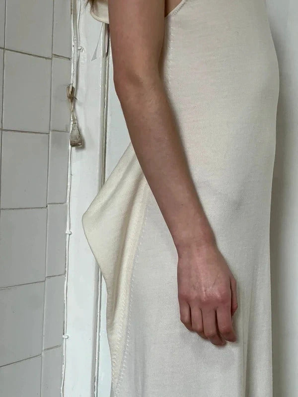Jil Sander Open Back Wool Maxi Dress FR36 / UK8 Sculptural Knit