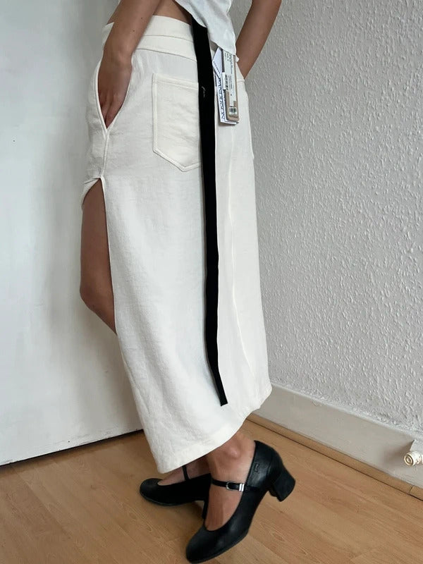 JW Anderson Asymmetric Draped Skirt – Ivory – UK8 / US4 / IT40 / S