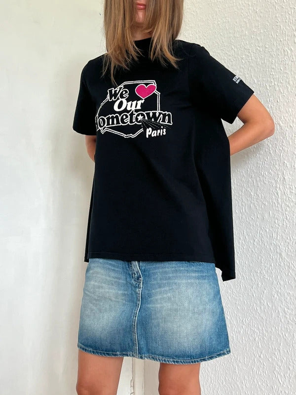 RRP €550 Vetements Open Back Graphic T-Shirt XS Black Made in Portugal