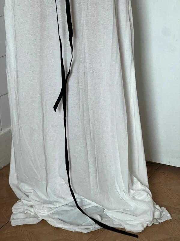 Ann Demeulemeester Leen Double Layer Maxi Dress White FR34 / UK6 XS