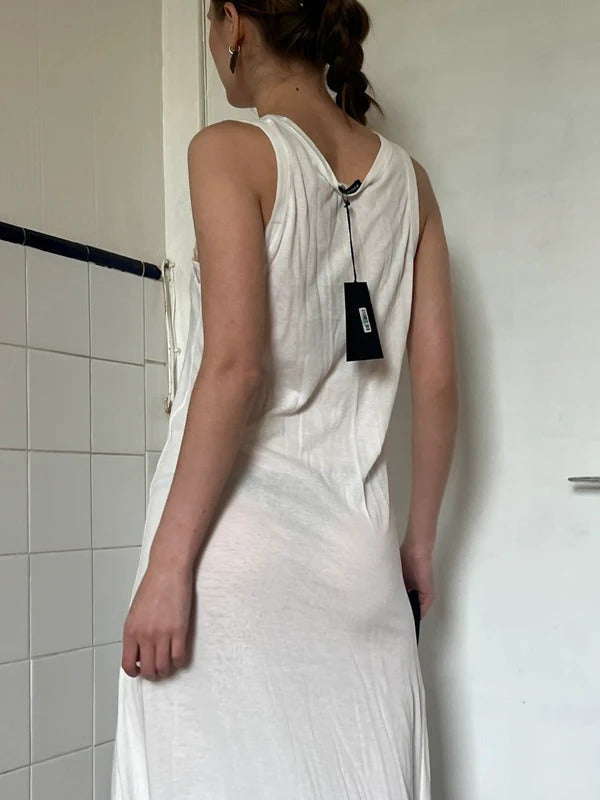 Ann Demeulemeester Leen Double Layer Maxi Dress White FR34 / UK6 XS