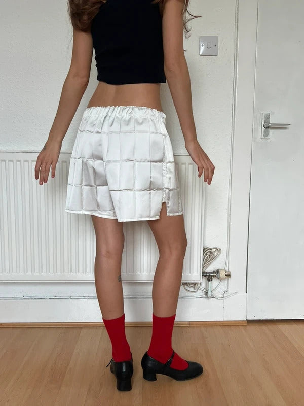 Coperni Satin Shorts – White – FR38 / US6 / UK10 / M