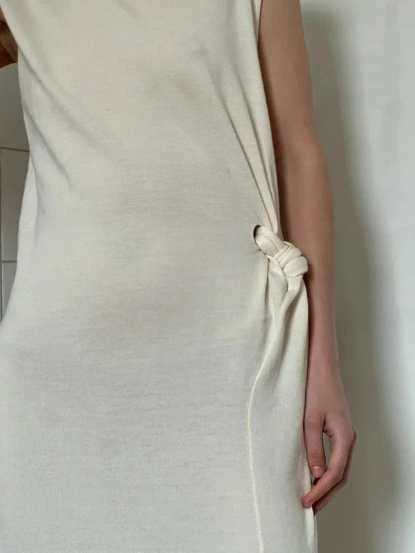 Jil Sander Open Back Wool Maxi Dress FR36 / UK8 Sculptural Knit