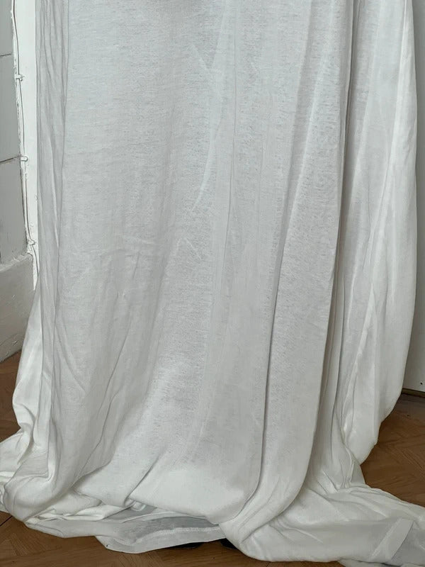Ann Demeulemeester Leen Double Layer Maxi Dress White FR34 / UK6 XS