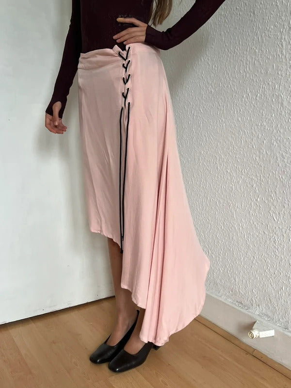 Ann Demeulemeester Asymmetric Midi Skirt FR38 / UK10 / US6 M Pink