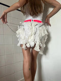 Dsquared2 Silk Ruffled Zipped Mini Skirt XS