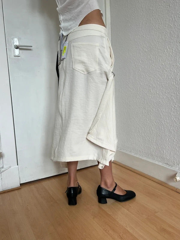 JW Anderson Asymmetric Draped Skirt – Ivory – UK8 / US4 / IT40 / S