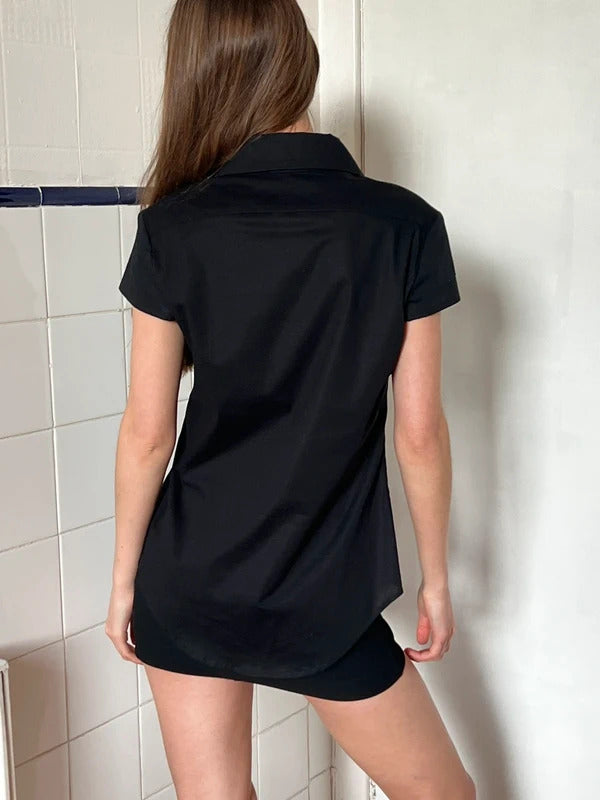 Vivienne Westwood Anglomania Bow Shirt IT40 Black Pussybow Made in Italy
