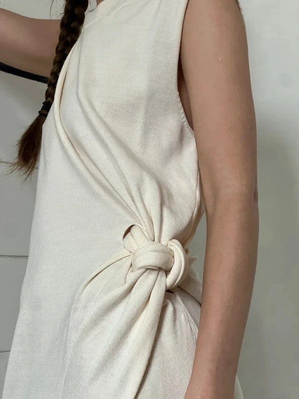 Jil Sander Open Back Wool Maxi Dress FR36 / UK8 Sculptural Knit