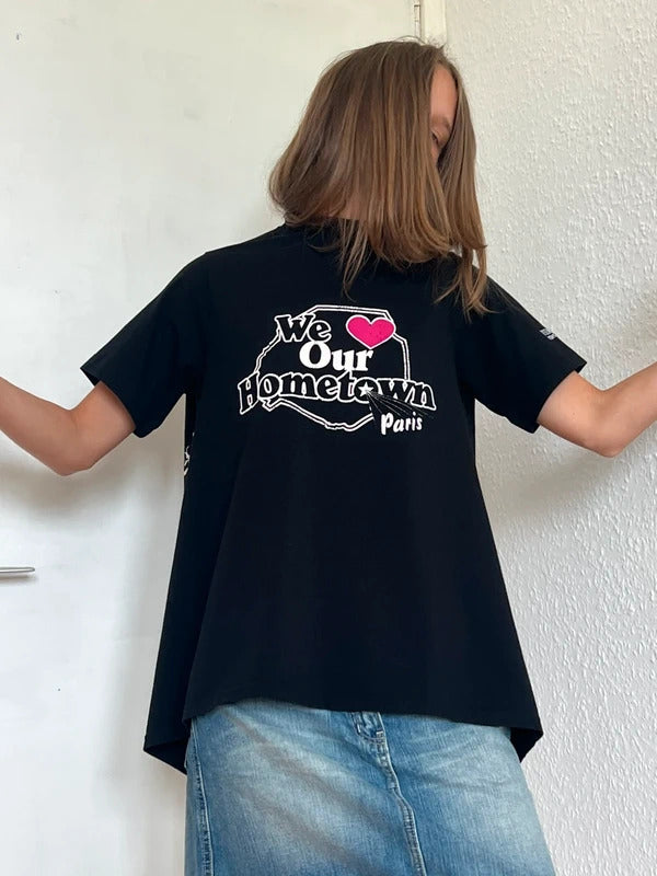 RRP €550 Vetements Open Back Graphic T-Shirt XS Black Made in Portugal