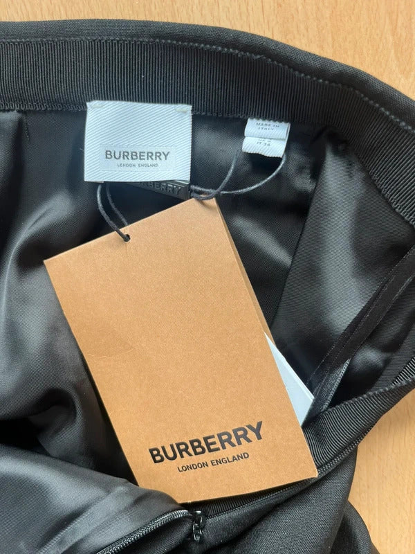 Burberry Mohair Wool Midi Skirt UK2 IT36 XXS–XS Black Fringe